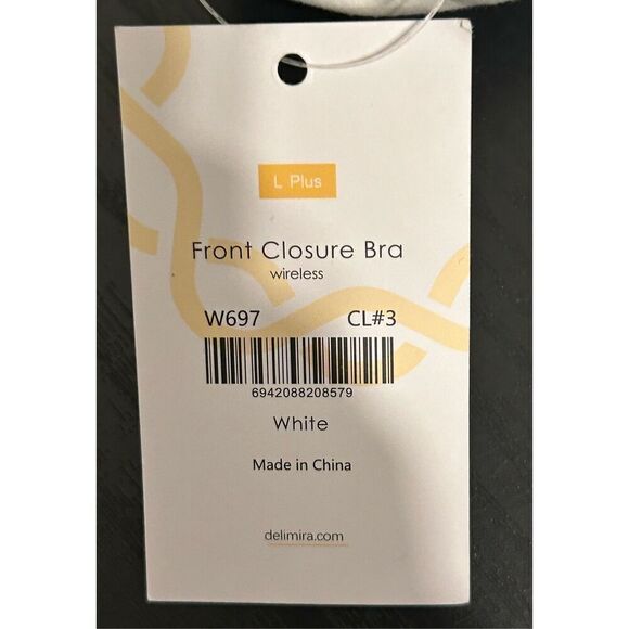 Delimira Front Closure Bra Size Large Plus - Picture 3 of 4